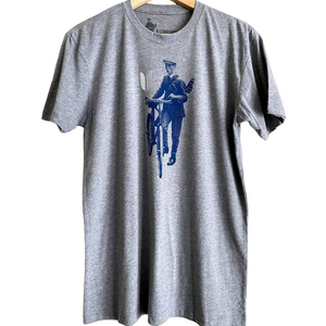 LINKSOUL Graphic Tee -Color Gray-Size Small Men-The Blue‎ Rider-NWOT
